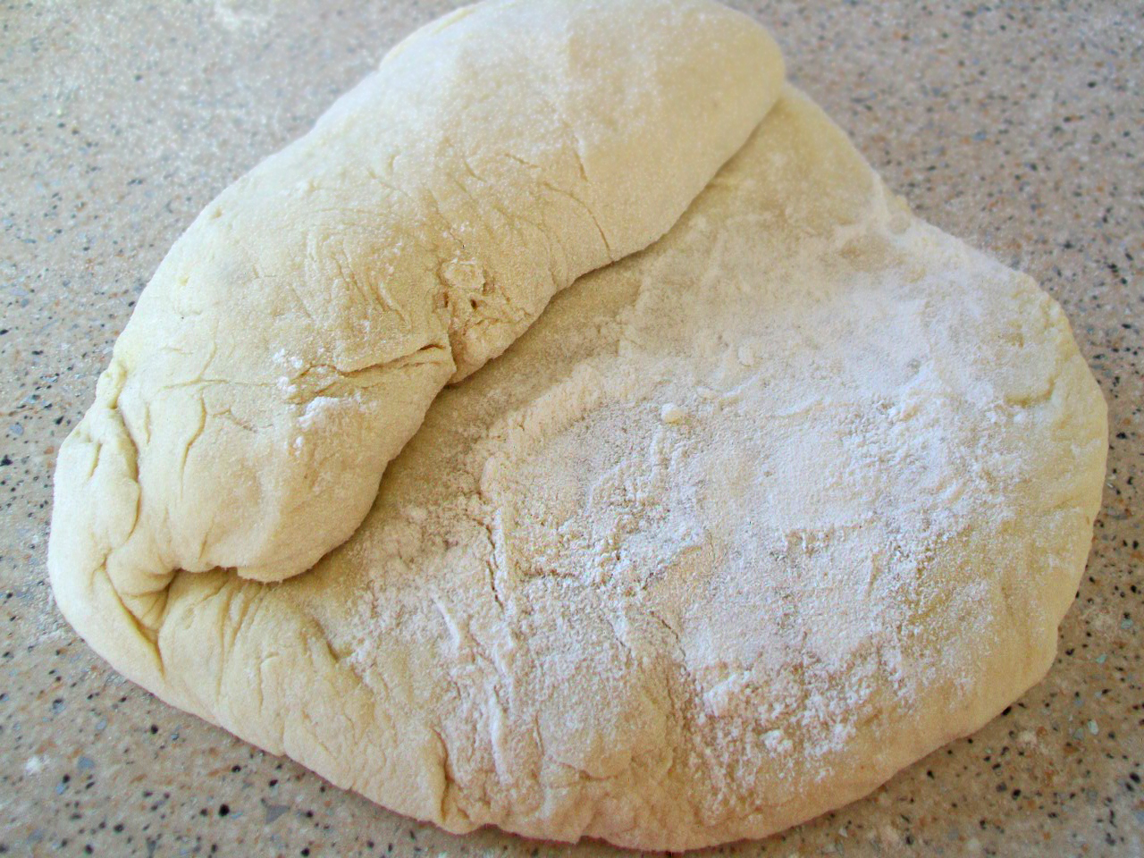 shaping the bread with potatoes recipe step by step