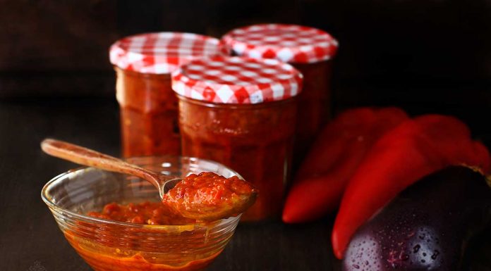 Zacusca – Romanian Recipe, or Bulgarian Lutenitsa zacusca recipe romanian canned vegetable spread zacusca recipe step by step lutenitsa recipe